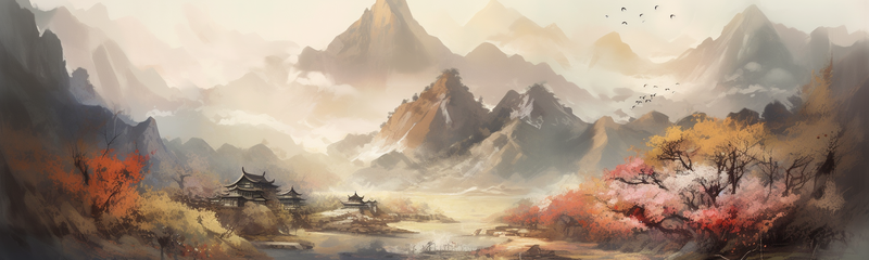 山河山水中国画手绘效果背景图,插画/手绘图,插画/手绘图库,插画/手绘图下载,插画/手绘